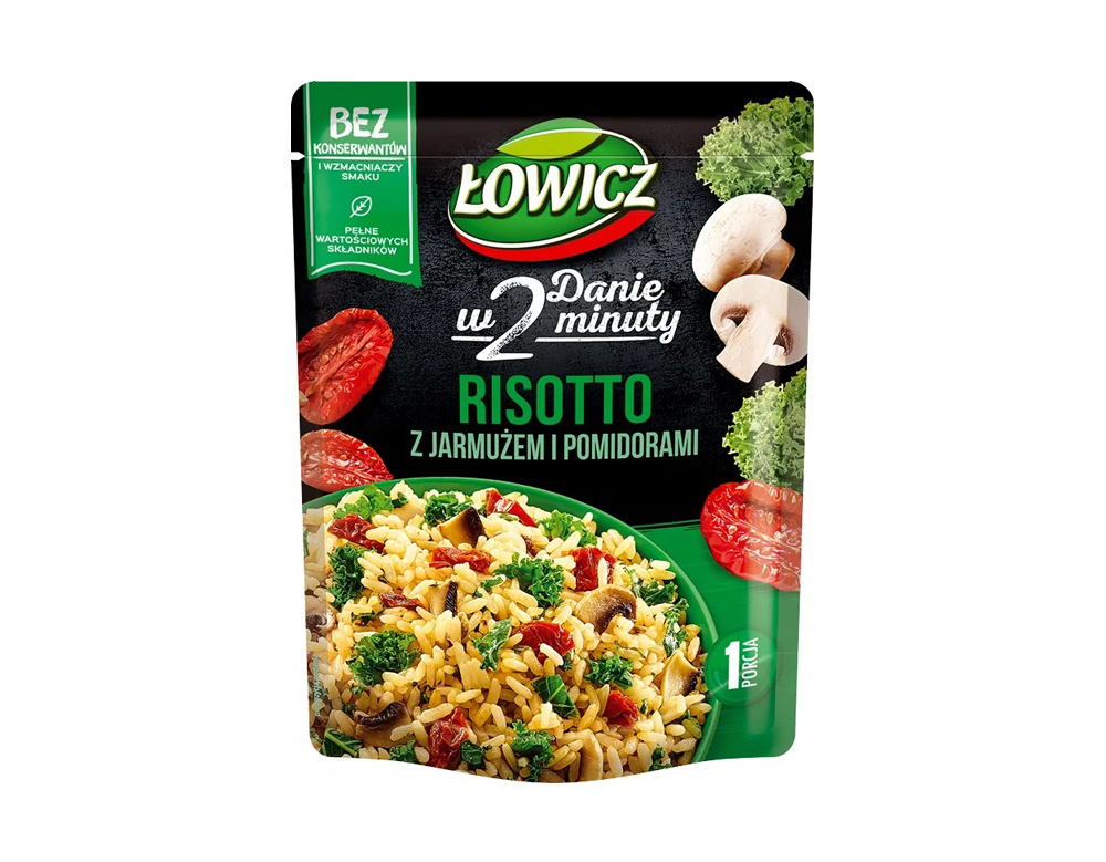Łowicz Risotto 250g (ryż z jarmużem i suszonymi pomidorami)