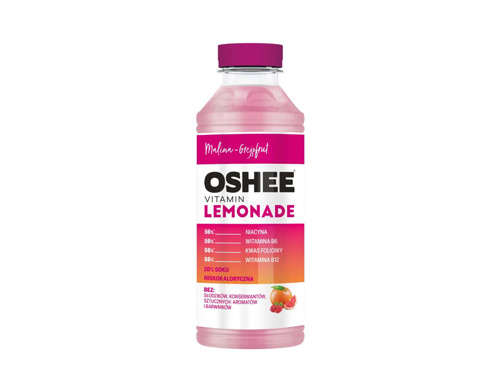 Oshee Vitamin Lemonade Malina-Grejpfrut 555ml