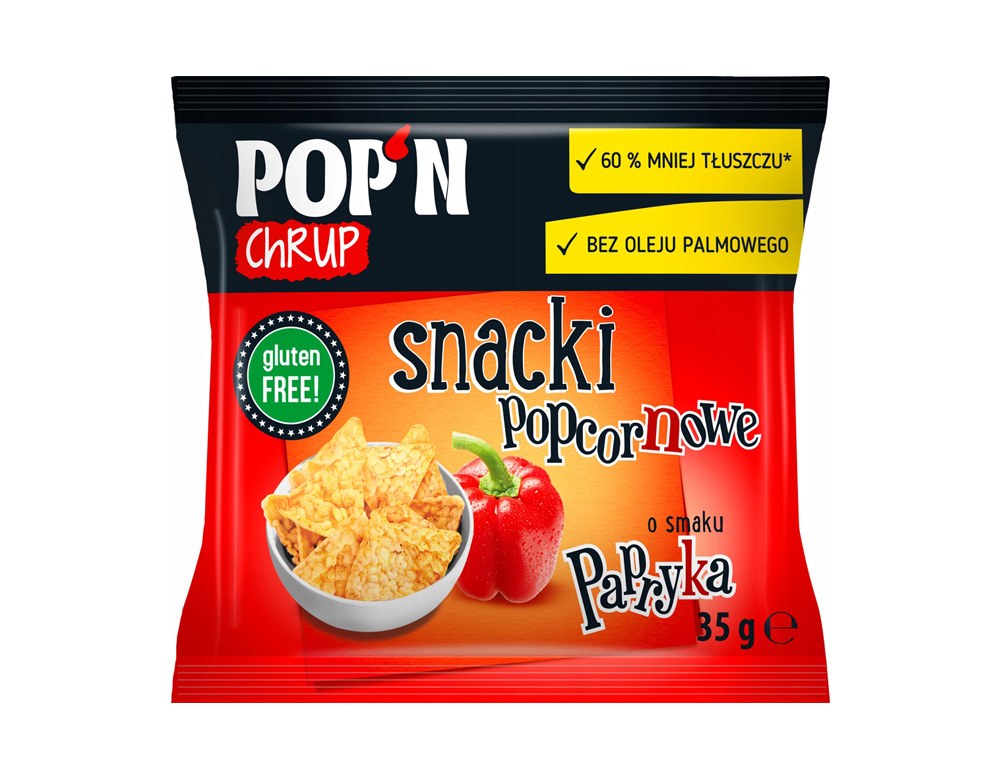 POP`N CHRUP Snacki Popcornowe 35g - różne smaki