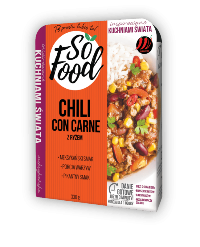 SoFood Chili con carne z ryżem (karton 8 szt.)