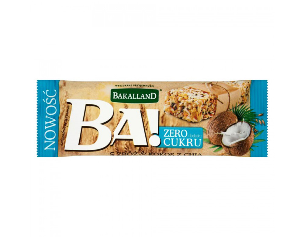 Baton Ba! Bakaland 40g (Kokos&Chia, Wiśnia&Amarantus)