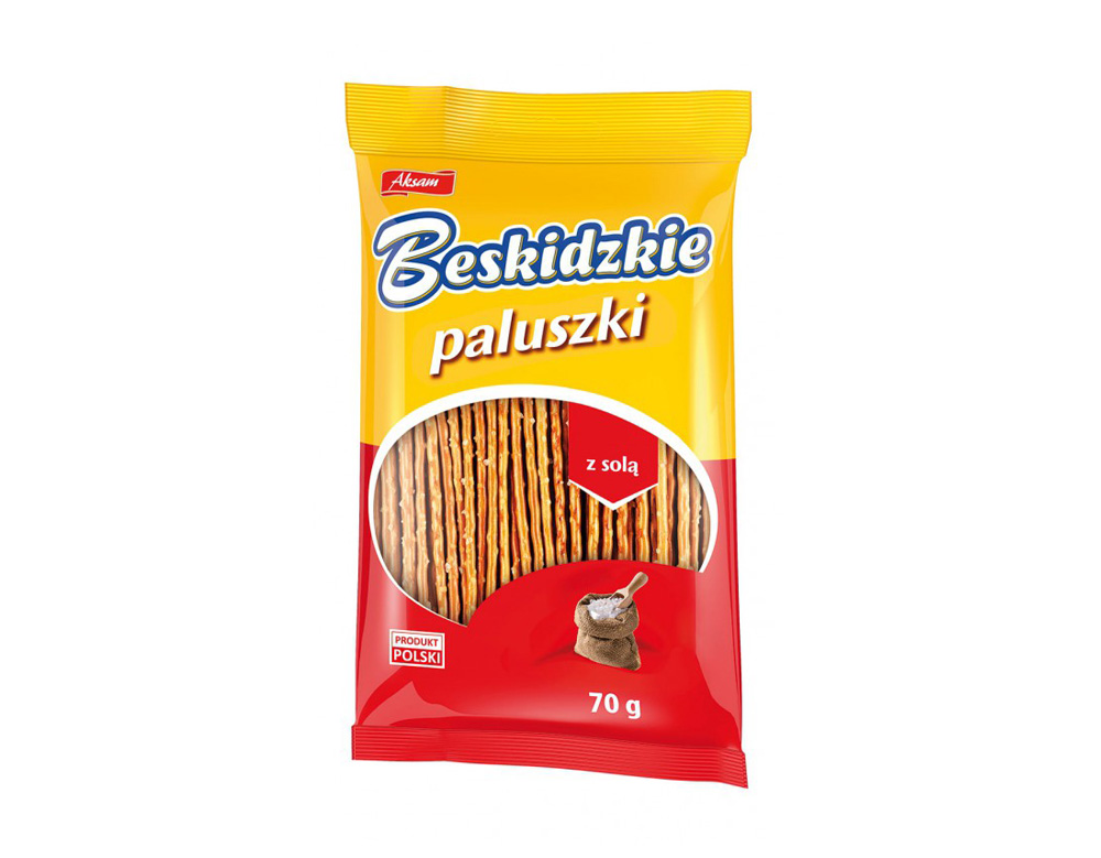 Paluszki Beskidzkie z Solą 70 g AKSAM (karton 45 szt.)